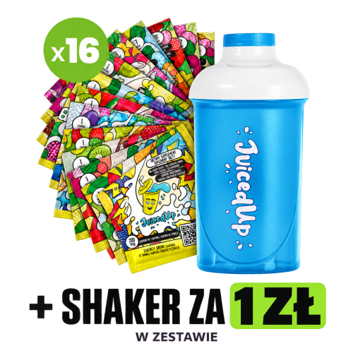 Zestaw JuicedUp z 16 saszetkami i shakerem.png